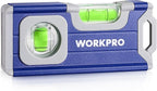 WORKPRO Small Level, 4-1/2 Inch Mini Level Tool, Magnetic Pocket Level with 2 Different Bubbles 90°/180°, Aluminum Alloy Construction, Cobalt Blue