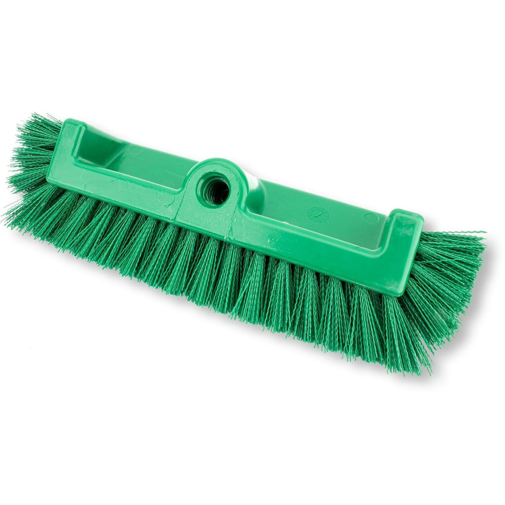 SPARTA Multi-Level Tile Scrub Brush 12" Wide Brush Head, Heavy-Duty Tile Cleaning Brush with End Bristles for Commercial Tiles, Tubs and Floor, Plastic, 12 Inches, Green