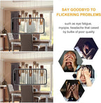 E26 Tubular LED Bulb 4W Equal 40 Watt Soft White 3000K Dimmable E26 Edison AC120V 400lm Tube T9 T10 LED Light Bulb for Rustic Pendant,Chandeliers,Wall sconces,6Pack