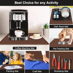 Washer and Dryer Covers for the Top,23.6'' x 19.7'' Silicone Dust Pad for Laudry Machine & Dryer,Non-slip Heavy Duty Waterproof Counter Top Protector Guards for Landry & Kitchen,Brown