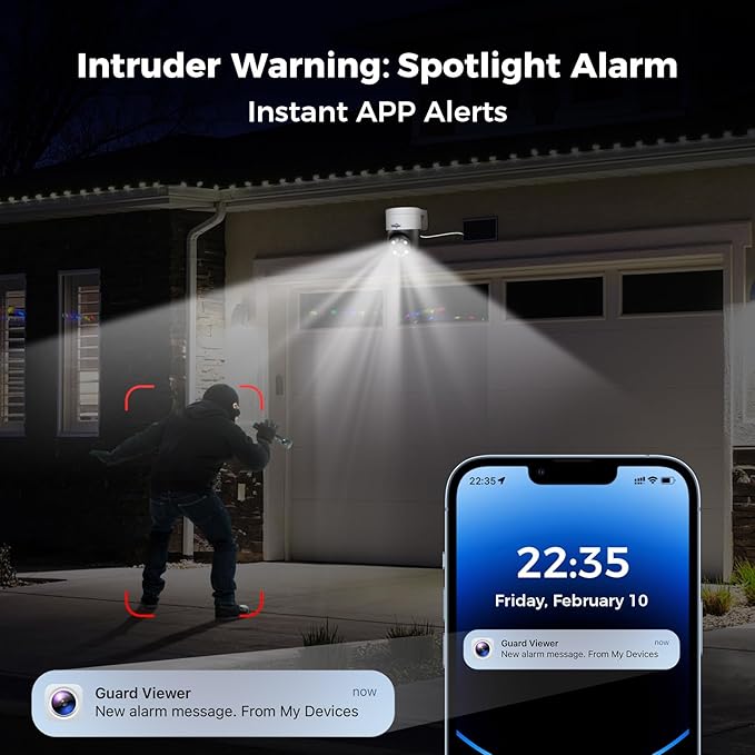 [300°Pan 90°Tilt+Human Tracking] Hiseeu 4K PoE PTZ Camera System,NVR Security Camera System w/6Pcs 5MP Wired Security Camera Outdoor&Indoor,2-Way Audio,Waterproof,7/24 Record for Home Surveillance