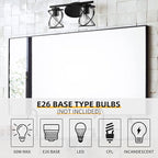 mavcadonf Modern Vanity Lights - 2-Light Fixture with Cage Shade, Matte Black, Over Mirror for Bathroom & Kitchen