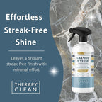 Therapy Granite Countertop Cleaner & Polish (2 Pack - With Microfiber) - pH Neutral, Marble Cleaner, Soapstone, Quartz, Stone, Quartzite, Slate, Limestone, Corian, Laminate