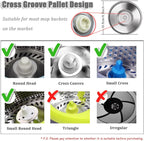 Spin Mop Replacement Mop Handle, 49-inch 360 Degrees Rotating Telescopic Replacement Mop Stick with Stainless Steel Disc for Spin Mop Bucket Cleaning System (Stainless Steel Disc, Blue)