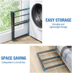 APEXCHASER Clothes Drying Rack, 3-Tier Laundry Drying Rack for Clothes, Expandable Metal Clothing Dryer, Collapsible Towel Rack, Air Drying Rack, Graphite