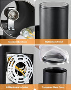 SHIMR Modern Outdoor Wall Lights Dusk to Dawn, Up and Down Light with LED Bulbs Include, Cylinder Matte Black Outdoor Sconce Lights Exterior Lighting Fixtures for House Porch Garage [ETL Listed]