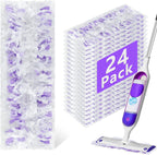 24 Pack Disposable Power Mop Refills Pads for Swiffer Power Mop,Spray Wet Pads Refill for Swiffer,Disposable Swifter Mopping Pads Refills for Multi-Surface Floor Cleaning
