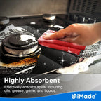 Shop Towel Rags, 20 Pack Reusable Shop Rags Bulk Microfiber Cleaning Cloth Lint Free Cleaning Towels for Car Kitchen Automotive Bar Mechanic Restaurant Garage, 11.5"x 11.5", Red