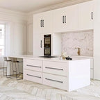 10 Pack 10 Inch(254mm) Hole Center Matte Black Modern Drawer Pulls Timeless Cabinet Pull Handle Vanity Pull Handle Classic Kitchen Cabinet Hardware, Screws Included, M-Black(10x10)