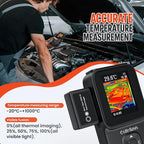 LifeBasis Stud Finder 5 in 1 Wall Scanner for Metal, Wood, Pipe, AC Wires, Measuring Tool for Length, Area, Volume, Stud Beam Detector USB Moisture Meter with Thermal Imager Screen and Alarm- Black