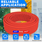 CheeMuii 76 PCS Brass DOT Air Line Fittings with 100FT 1/4" and 50FT 3/8" Red DOT Air Lines Kit Push Lock Air Line Quick Connect Fittings with Pneumatic Tubing Set