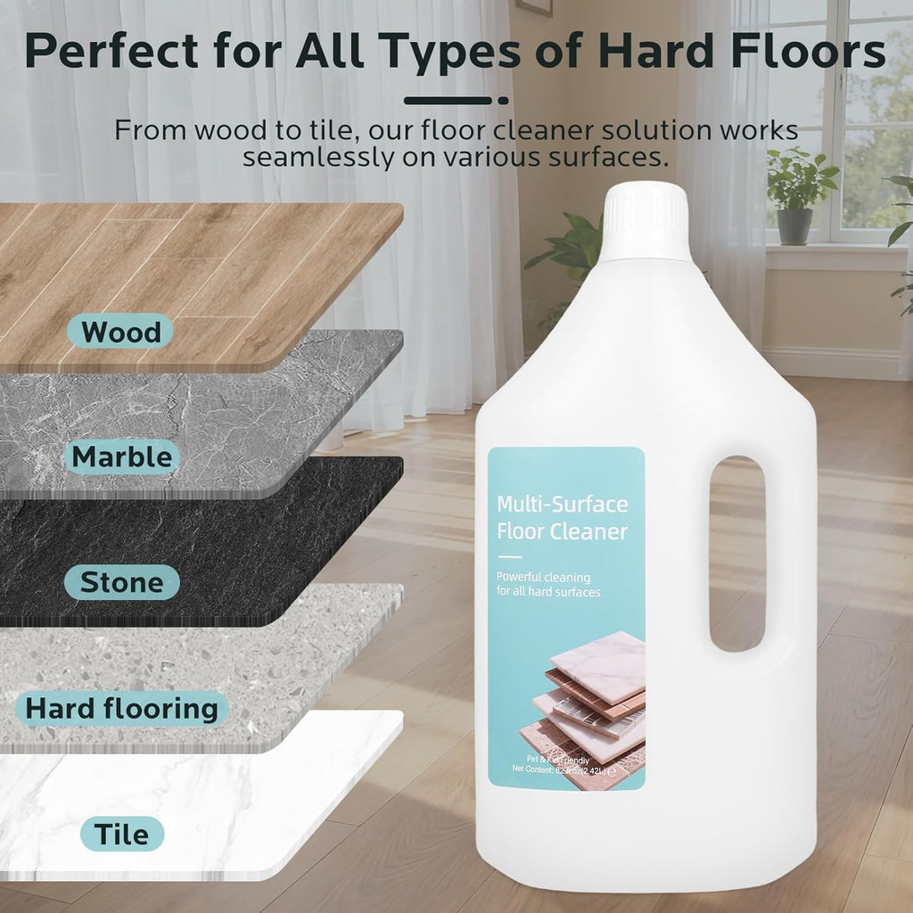 Floor Cleaning Solution,82 Fl Oz - Compatible with L10s Ultra/L20 Ultra/X50 Ultra/L10s Pro Ultra/X40 Ultra/L40 Ultra/X30 Ultra/L30 Ultra Series,Low-Foam Pet & Kid Friendly（Unscented）