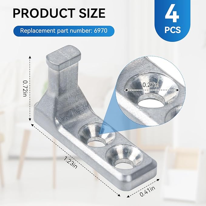 Window Sash Balance Pivot Bars 6970, Window Pivot Bar, Sash Balance Parts Replacement, Window Hardware Replacement Parts for Pella, Fit for Single or Double Hung Window (Set of 4)