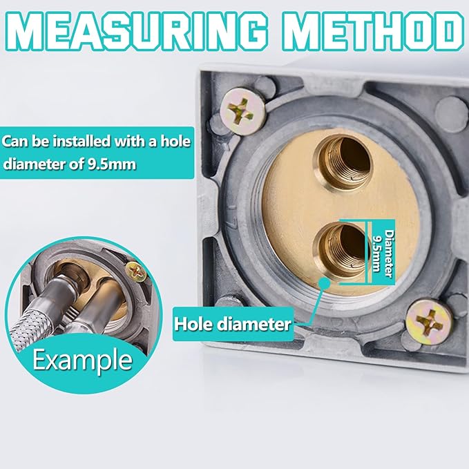 24" Length Bathroom Kitchen Faucet Connector Water Supply Line, Durable Braided Steel Hot and Cold Water Lines Faucet Hose 3/8" female compression thread x M10 male connector