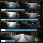 Mokot Solar Lights Outdoor, 288 LED 2800LM Motion Sensor Outdoor Light with Remote Control, 4 Heads IP65 Waterproof Solar Flood Security Lights for Outside Patio Wall - 4Pack