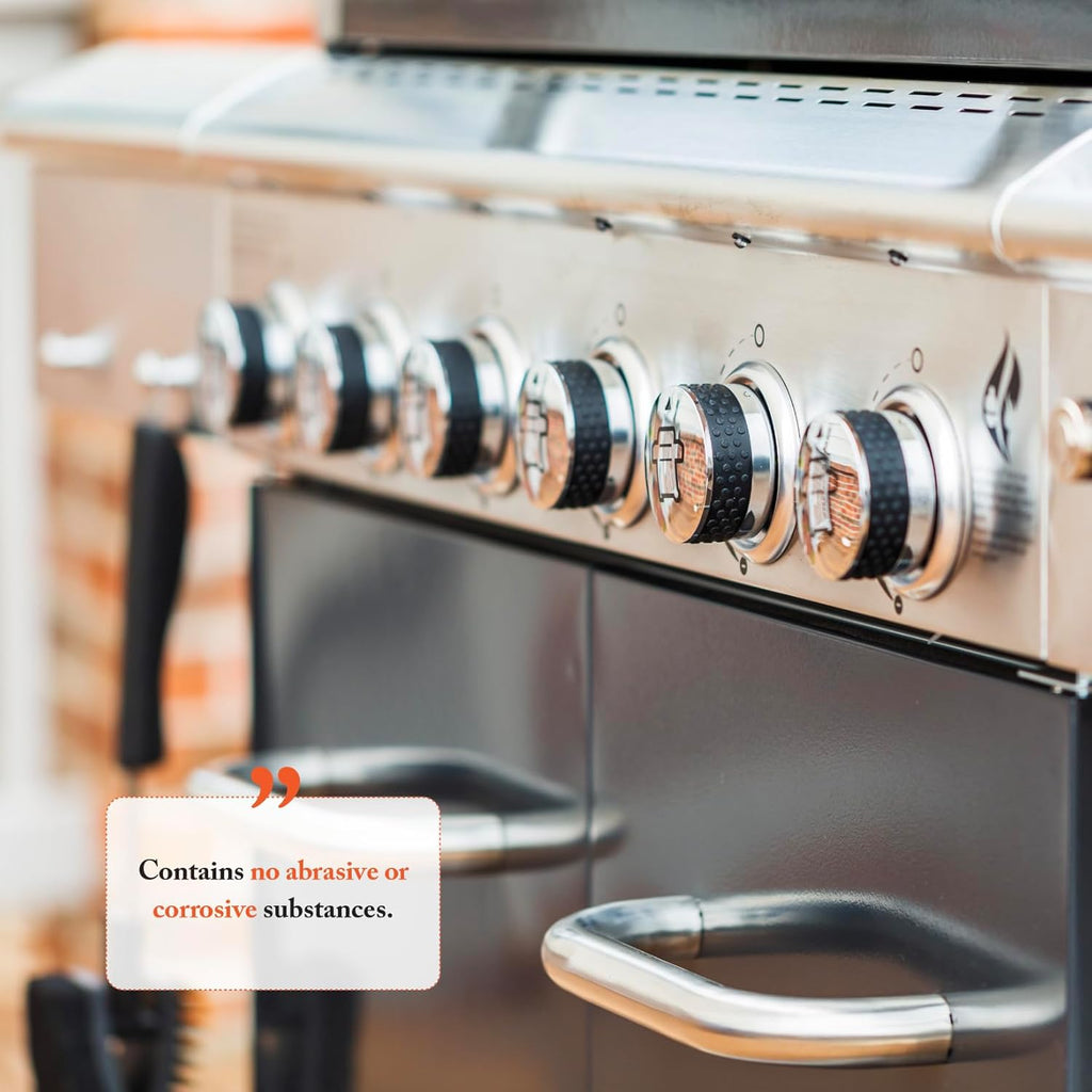 Bayes High-Performance Stainless Steel BBQ Exterior Cleaner and Protectant - Cleans, Shines and Protects Stainless Steel Barbecue Surfaces, Shields from Outdoor Elements - 16 oz, 2-Pack