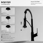 Karran Scottsdale Single-Handle Pull-Down Sprayer Kitchen Faucet in Matte Black
