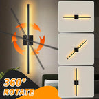 Wall Sconces Set of Two Battery Operated, Cordless Rechargeable Wall Sconces with Remote Control, Dimmable, 360°, 28 Inch, 3 Color, 3000K-6000K, Wall Light for Bedroom, Living Room, Hallway