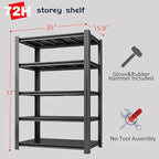 6-Tier 55" W x 24" D x 84" H Garage Shelving 3500LBS Storage Shelves Heavy Duty Metal Shelf Unit Adjustable Basement Industrial Storage Racks (72 * 35 * 15.8)