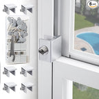 Sliding Window Locks for Up and Down Windows,Easy to Install Vertical & Horizontal Window Security Locks,Adjustable Aluminum Window Stopper Lock (6 Sets)