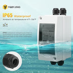 40 Amp DC Solar Panel Disconnect Switch 4 Holes AC Miniature Circuit Breaker Box 500V 2 Poles with IP65 Waterproof UV-Proof Box for Outdoor Solar PV Homes Battery