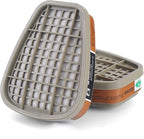 for Respirator, Dust Proof, Organic Vapor, Pollen and Chemical Cartridges, Compatible with 6200, 6800, 7502, FF402 Respirator (2 Pack), 2 Individual Filter Cartridges