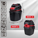 Shop-Vac 2.5 Gallon 2.5 Peak HP Wet/Dry Vacuum, Portable Compact Shop Vacuum with Wall Bracket & Multifunctional Attachments, 5760288