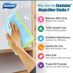 Microfiber Cleaning Cloth Lint Free Glass Cleaner Window Polishing Streak Free Miracle Easy Clean Rag Reusable for Mirror Kitchen Dish Auto Detailing,Pack of 8, 12'' x 16'', Light Grey