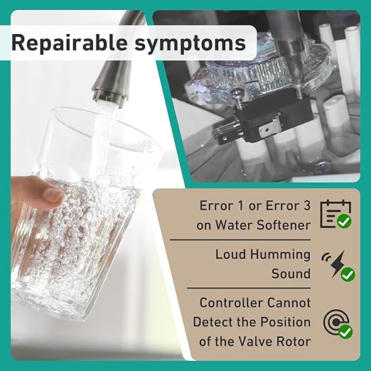 2 Pcs 7305150 Water Softener Rotor Position Switch Replacement for GE Kenmore Softener 7030705 7030713 9001800 WS21X10003 Models(Black)