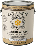 Retique It New and Improved Formula Liquid Wood Coatings - Stainable Primer - Paint It then Stain it (Light Wood, X-Large)