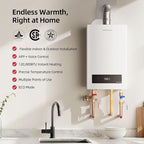 MIZUDO Natural Gas Tankless Water Heater, Indoor or Outdoor Convertible Installation, Max 5.1 GPM 120,000 BTU, WiFi&APP Control CSA Certified for Large Families Whole House, GEN 3