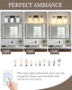 3-Light Bathroom Lighting Fixtures Over Mirror, 21" Oil Rubbed Bronze Vanity Lights Farmhouse Bath Wall Sconce with Milk Glass for Bath, OS-YQ9167-3AW