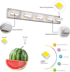 LED Wall Brushed Nickel Vanity Lights for Bathroom Light Fixtures 30W Adjust 3 Colors Modern Bath Lighing Over Mirror LED Vanity Light (5-Light,34inch)