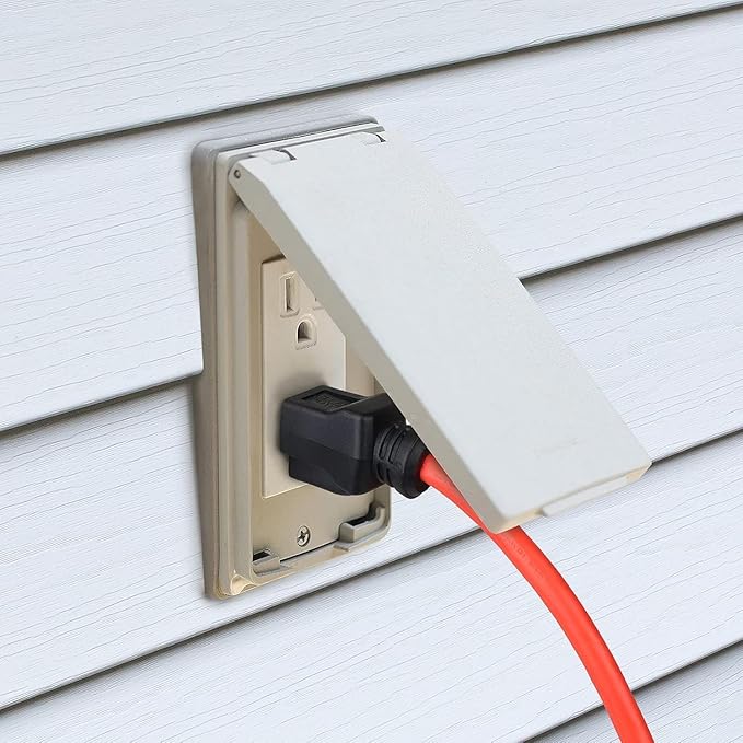 Clear Power 16 Gauge 3Prong Cords (16/3-3PRONG Grounded Plug, Orange, 50 ft)