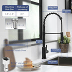 GIMILI Oil Rubbed Bronze Touchless Kitchen Faucet with Pull Down Sprayer Motion Sensor Smart Hands-Free Activated Single Hole Spring Faucet for Kitchen Sink