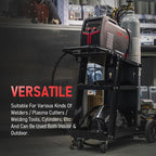 YESWELDER Welding Cart for TIG MIG Welder and Plasma Cutter, Tilt-Table Large Storage 360° Rolling Welding Trolley