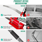 Suchtale 14ft Pole Saw, Manual Tree Pruner with Sharp Steel Blade, Trimmer with Scissors and High Strength Lightweight Handles for Pruning High Branches, Shrubs and Twigs at Forest Yard Garden Patios