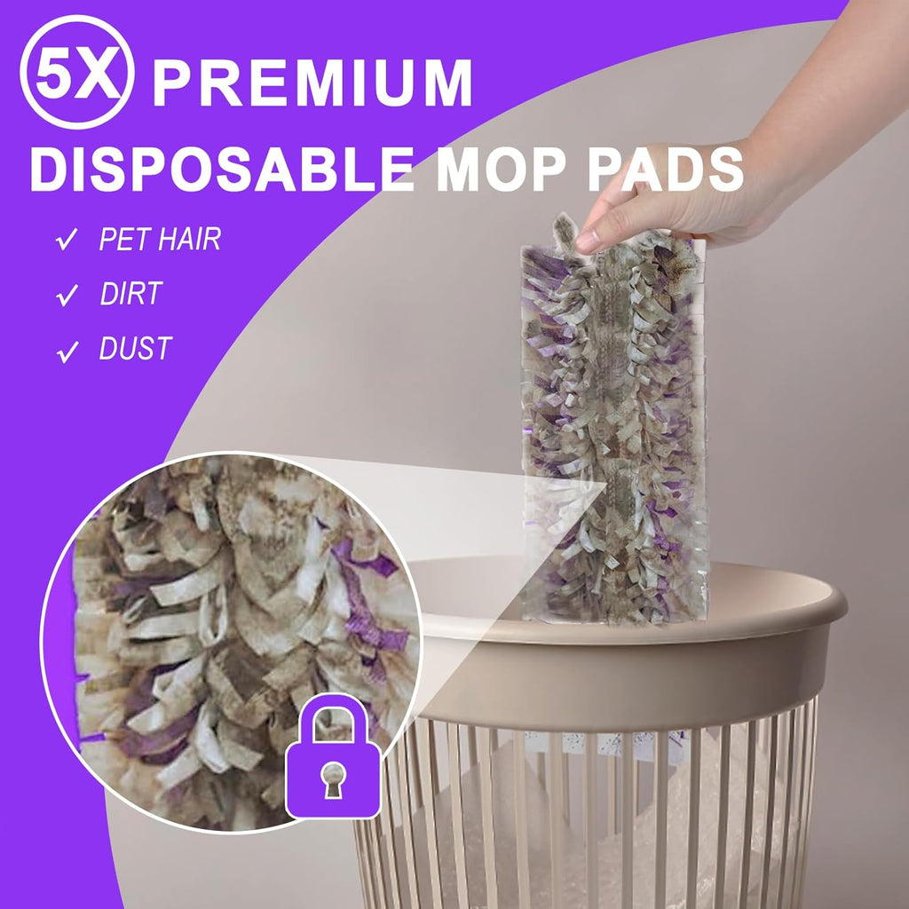 24 Count Disposable Power Mop Pads Refills for Swiffer PowerMop,Multi-Surface Floor Mop Pad Refills Repalcement Pads for Floor Cleaning