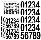 Leinuosen 260 Pcs Back to School Gifts Mailbox Numbers Stickers Adhesive Numbers for Outside Reflective Vinyl Waterproof Address Sticker for Mailbox Signs, Classroom, 1&2&3 Inch(Black Word)