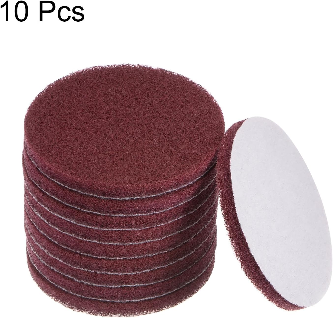 HARFINGTON 10pcs Drill Power Brush 5 inch Tile Scrubber Scouring Pads 800 Grit for Bathroom Kitchen Household Cleaning