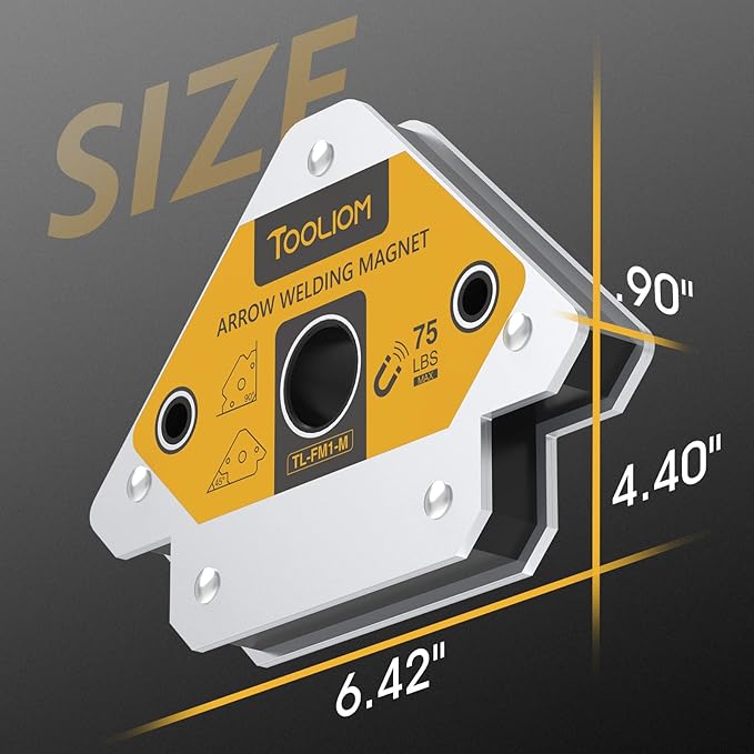 TOOLIOM Arrow Welding Magnets 2pcs 75 LB Strong Hold Magnetic Welding Holder Welder Magnet Set Welding Accessories