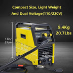 Weldpro MIG155GSV 155 Amp Inverter Flux Cored MIG/MIG/Stick/MMA Arc Welder with Dual Voltage 110/220V Welding Machine