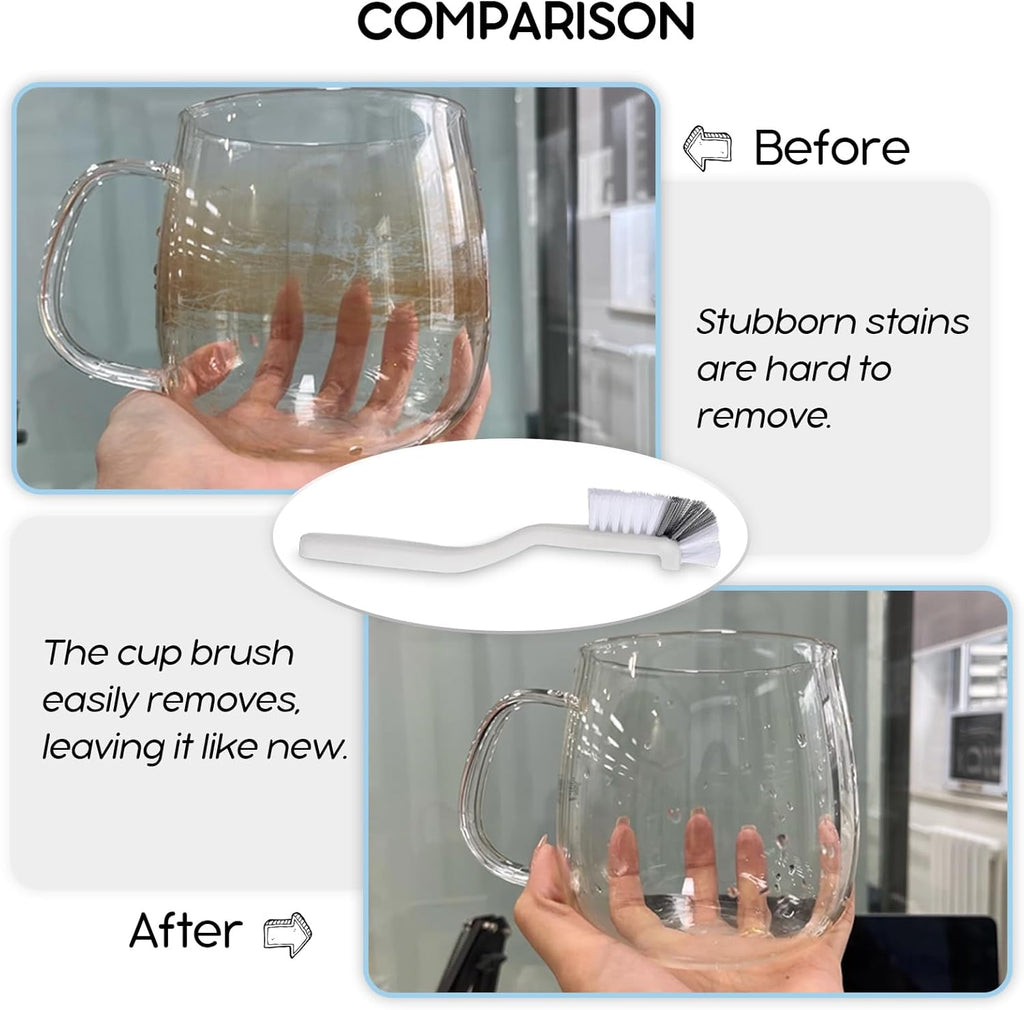 9 Pack Crevice Cleaning Brush Set, Hard Bristle Detail Brush Set for Deep Cleaning Kitchen, Bathroom, Grout, Sink, Bottle, Blender, Corners, Tight Spaces