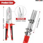 MAXPOWER Sheet Metal Crimper, 5-Blade Duct Crimping Tool- 9.8" Hand Crimper Hvac Tool for 24 Gauge Steel and 26 Gauge Stainless Steel Ductwork, Downspout,Stove Pipe