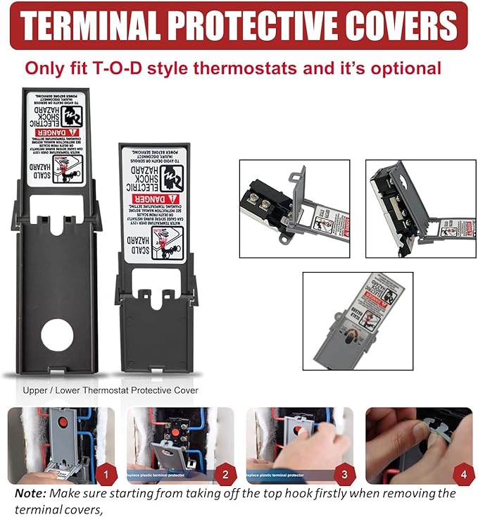 EWH-04 Electric Water Heater Tune-Up Kit with Element Wrench, Upper & Lower Heater Thermostat and Protective cover, 2x Heater Elements - 4500W/240V, 1 x Element Wrench, Water Heater Replacement Parts