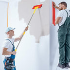 Drywall Skimming Blade Set with 30" - 48" Extension Handle 10in/24in/32in Stainless Steel Skimming Blades for Wall Surface Smoothing Ideal for Drywall Plaster Wallboard Repair Joint