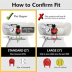 Korky 818BP QuietFILL Universal Toilet Fill Valve and Premium Flapper Easy to Install and Quiet-Made in USA, 2 Inch, Black