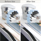 Crevice Cleaning Brush Hard Bristle Grout Brush Scrub Brush Toilet Brush Cleaning Tools Cleaning Supplies for Household Use Bathroom Kitchen 3 Pcs (Black&Blue)