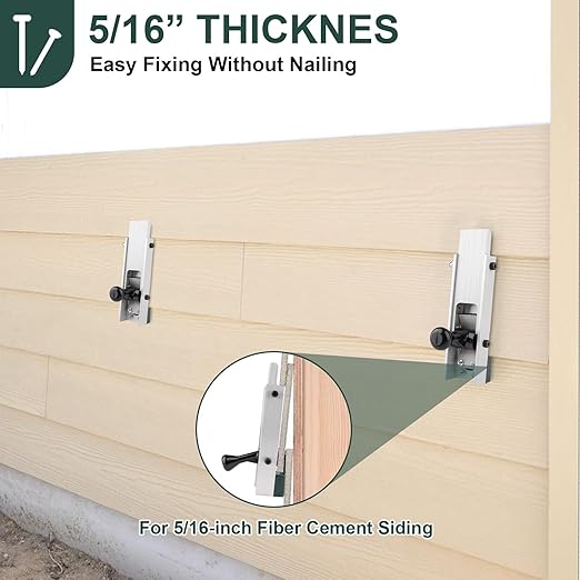 2 Piece Siding Installation Tools, Lap Tool Gauge with Adjustable Reveals, Siding Mounting Kit for 5/16” Fiber Cement Sidings, Heavy-Duty Support for Boards and Planks