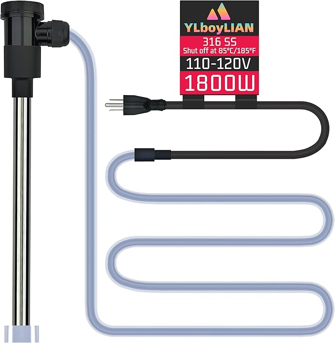 1800W Immersion Water Heater for Pool & Hot Tub – Portable Electric Submersible Heater with Temp Control, Auto Shut-Off and WiFi Timer for Spa, Bathtub, Inflatable Pool & Above Ground Pool